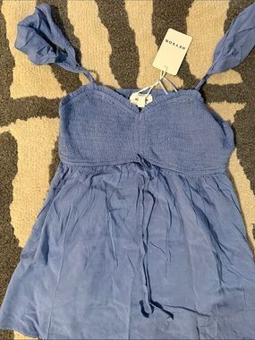 Heyson Women's Blue Smocked Tank Top